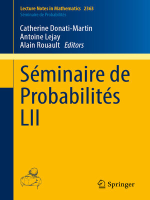 cover image of Séminaire de Probabilités LII